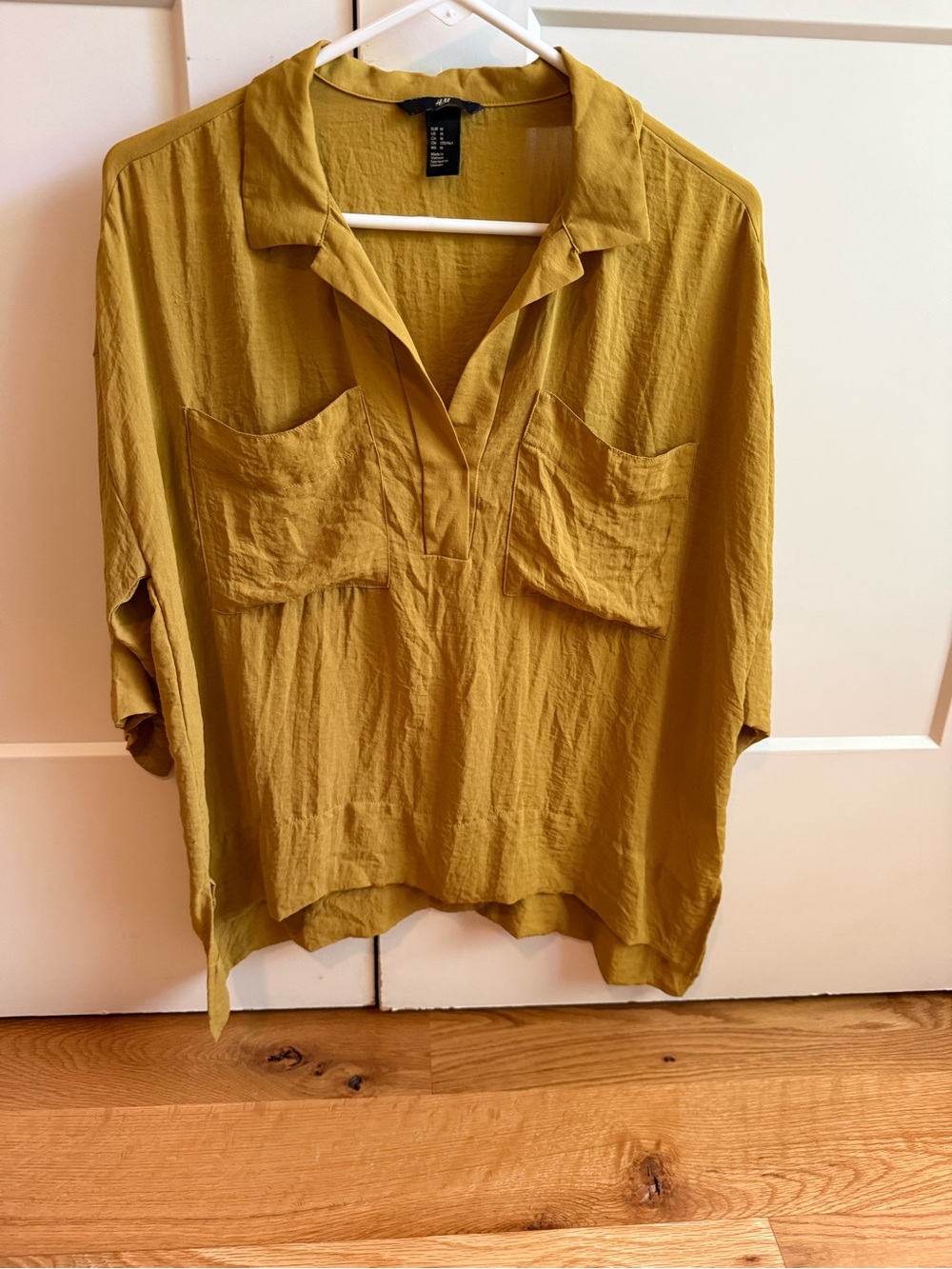 H&M Mustard Pocket Blouse